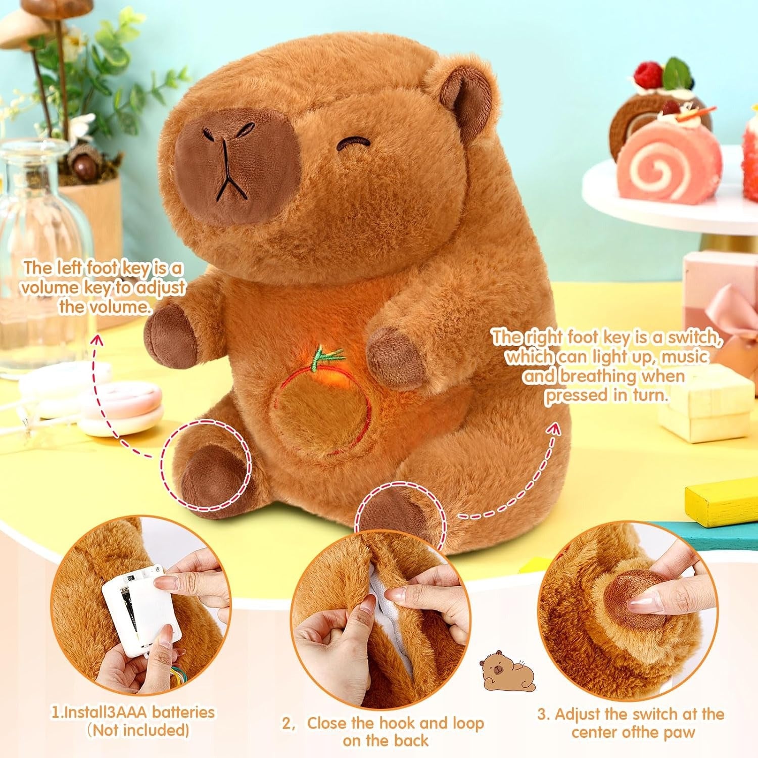 Breathing Stuffed Teddy. دمية محشوة تتنفس