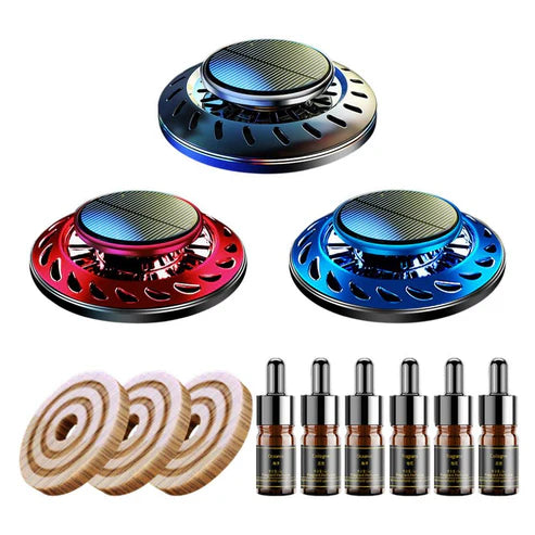 Solar Car Air Freshener Rotating Aromatherapy.