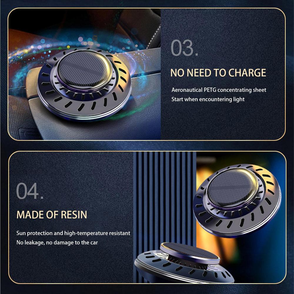 Solar Car Air Freshener Rotating Aromatherapy.