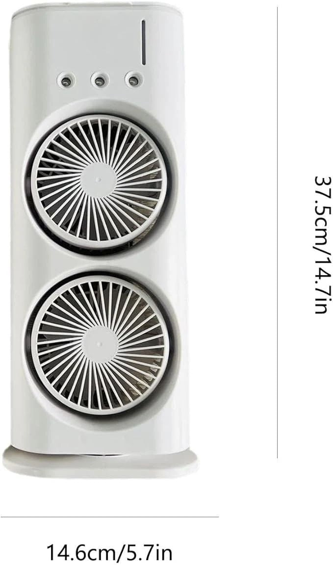 Double Handed Cooling Spray Fan. Portable Air Cooling Device.